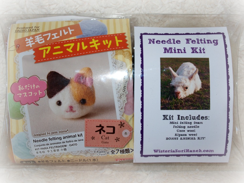 Mini Needle Felting Kit with BONUS Animal Kit! Your Choice- Bird or Cat